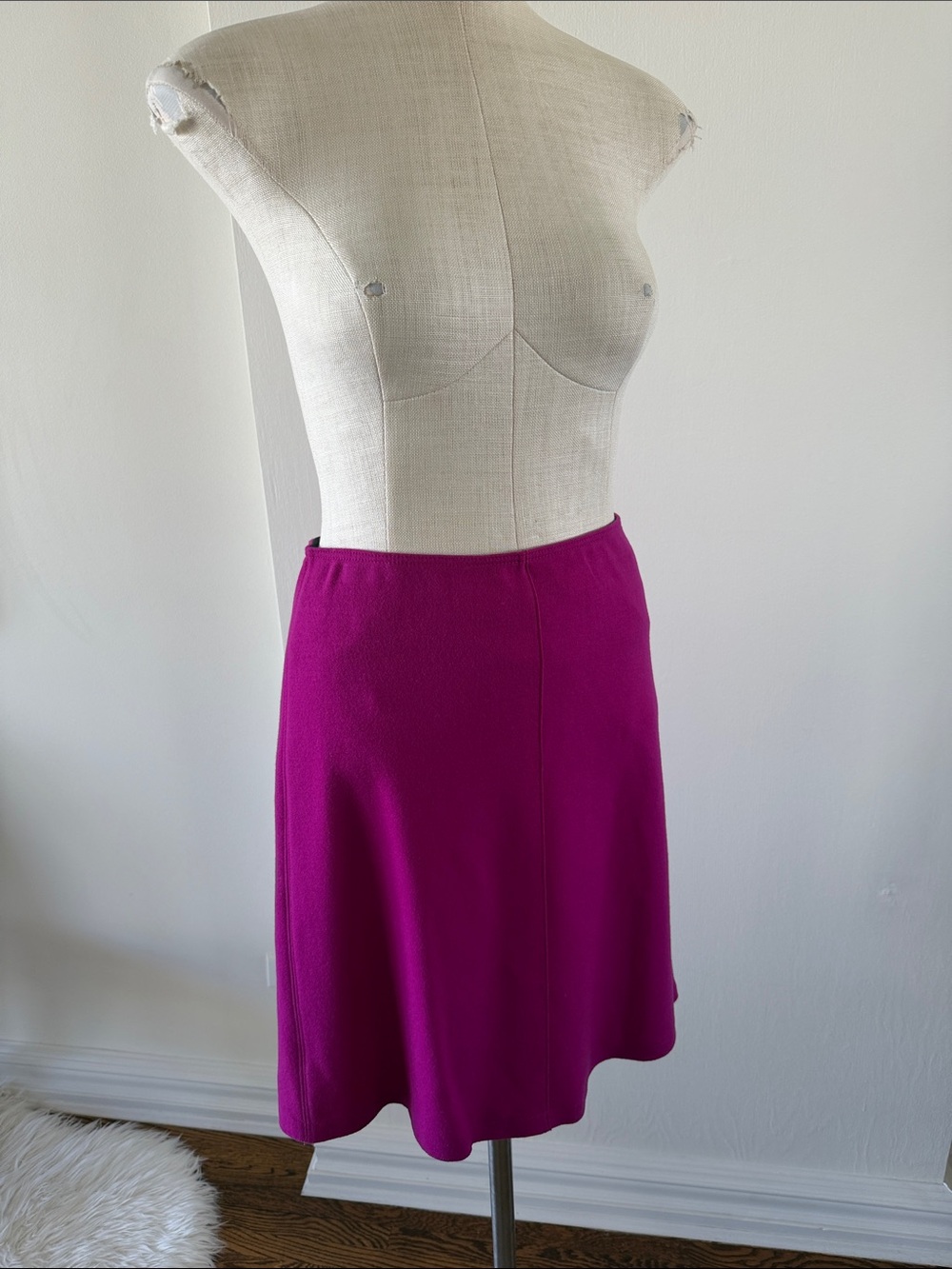 Marc Cain wool cashmere Magenta A-Line Skirt